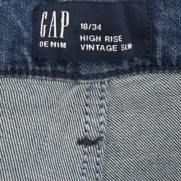 GAP High Rise Vintage Slims Womens Jeans Sz 18/34 NWT Normcore Minimal  American - Picture 7 of 9